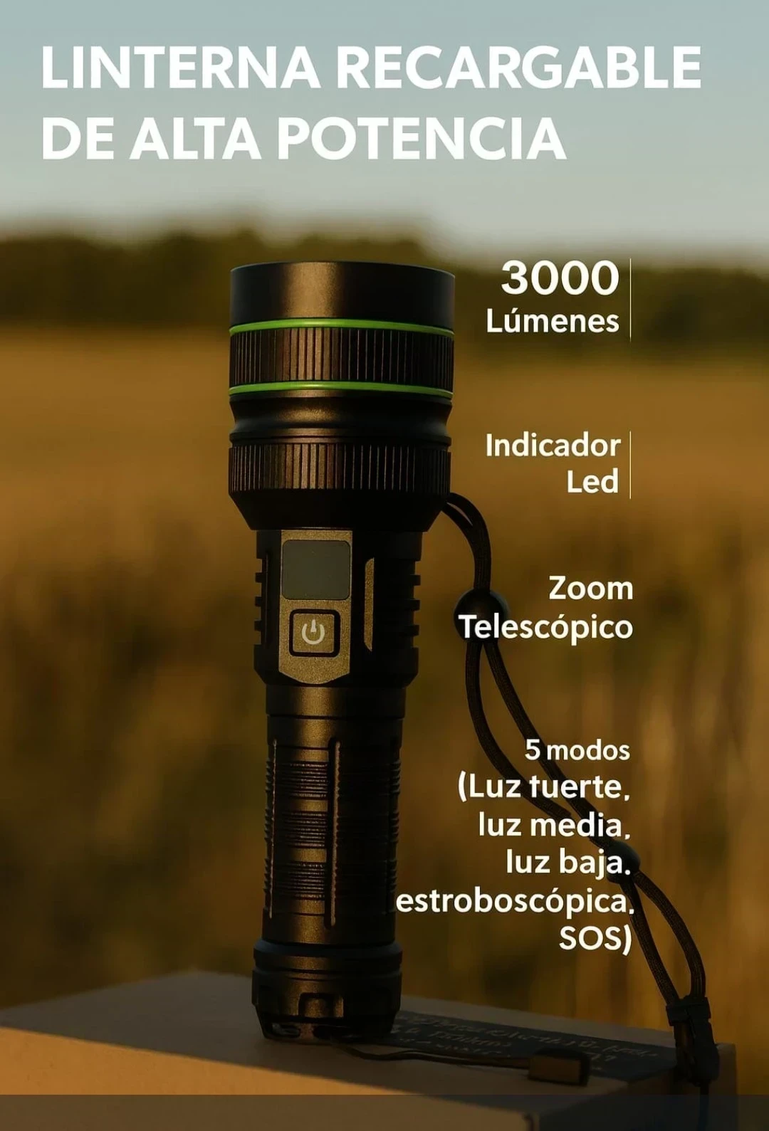 Linterna 3000 Lumenes
