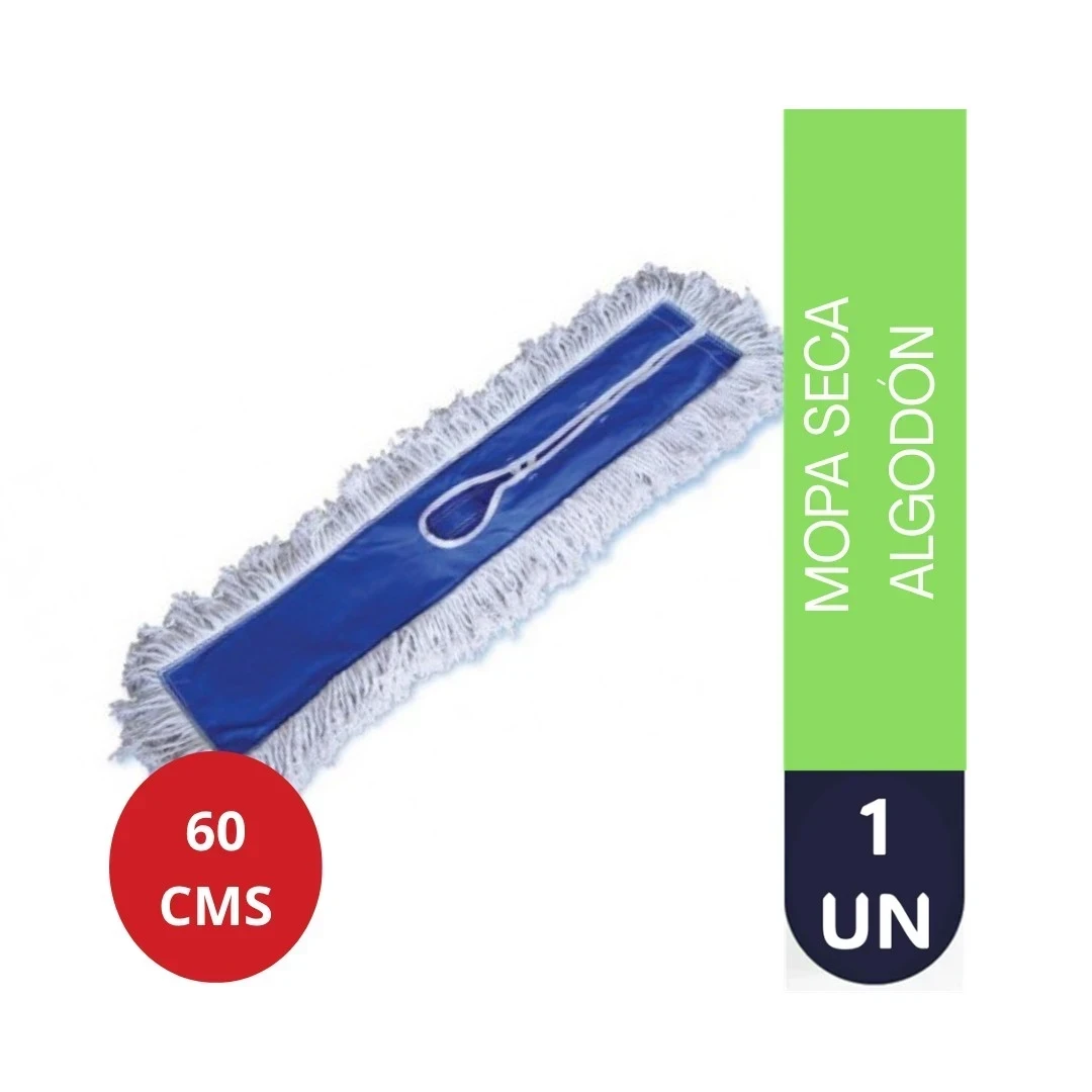 MOPA SECA DE ALGODON 60 CM BLANCA