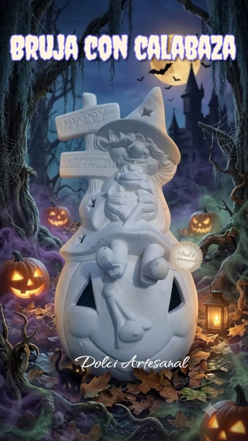 Bruja con calabaza 