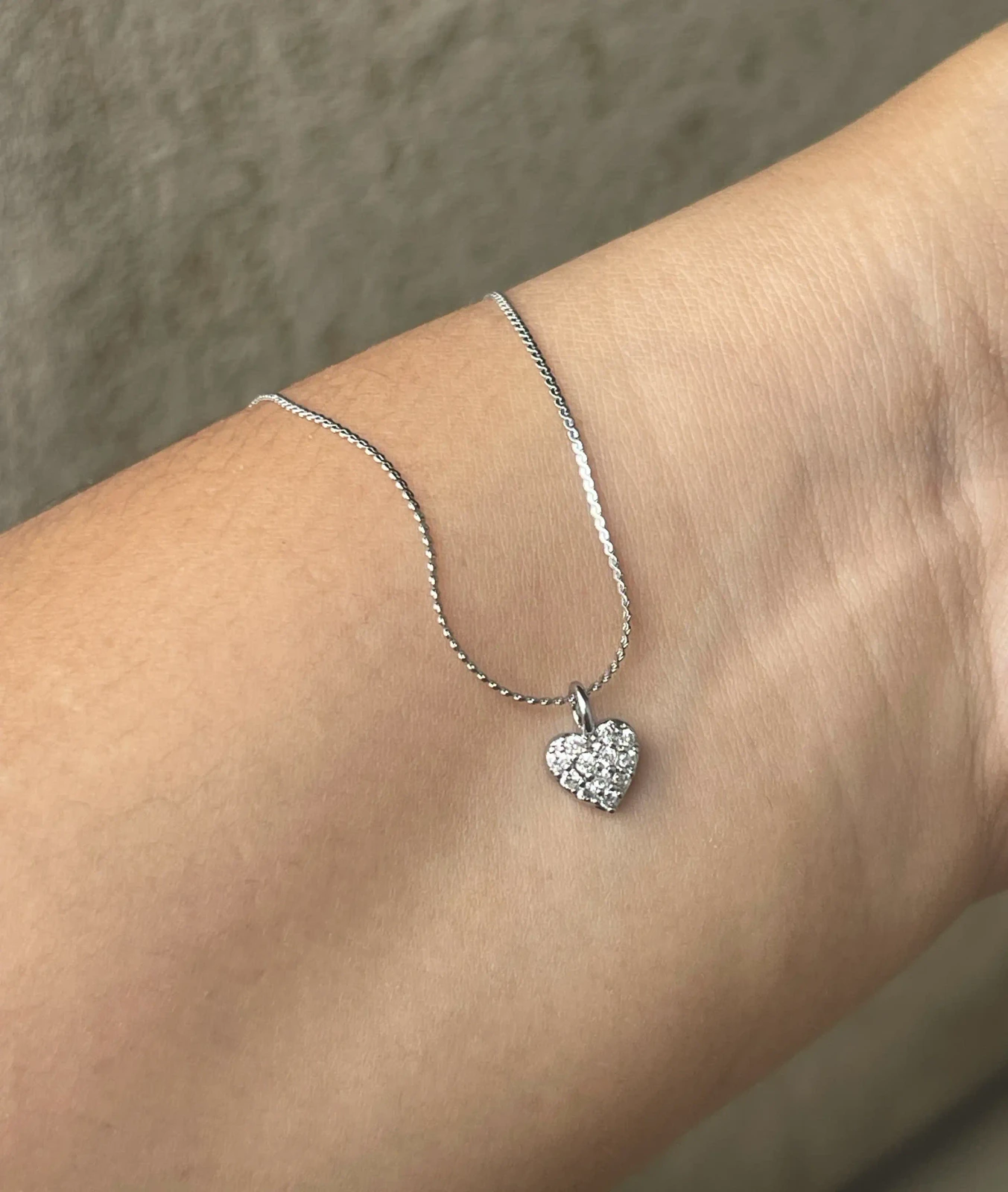 CADENA CORAZON BRILLANTE 