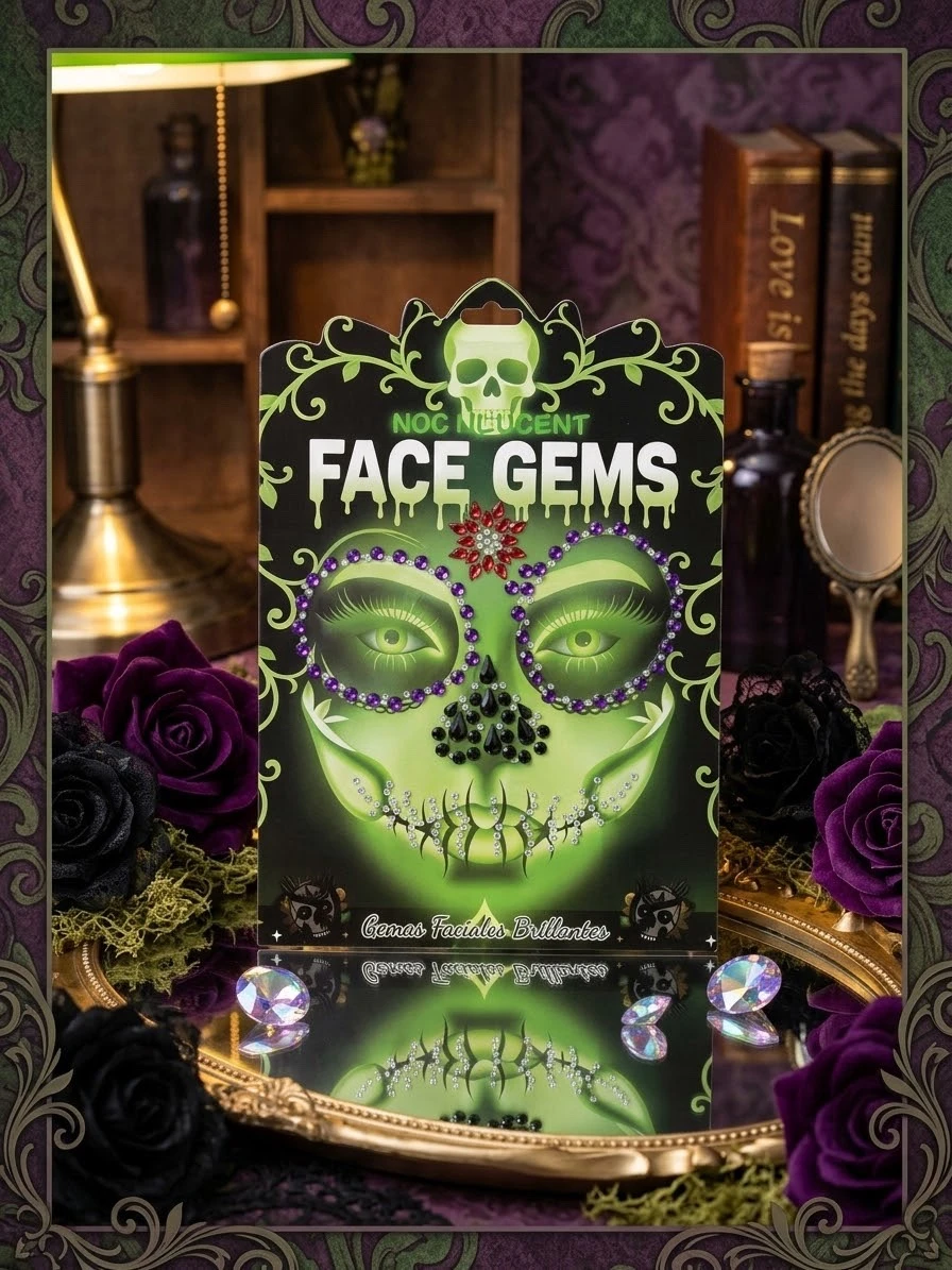💀✨ Gemas Faciales Adhesivas - Estilo Catrina y Calavera ✨💀 2