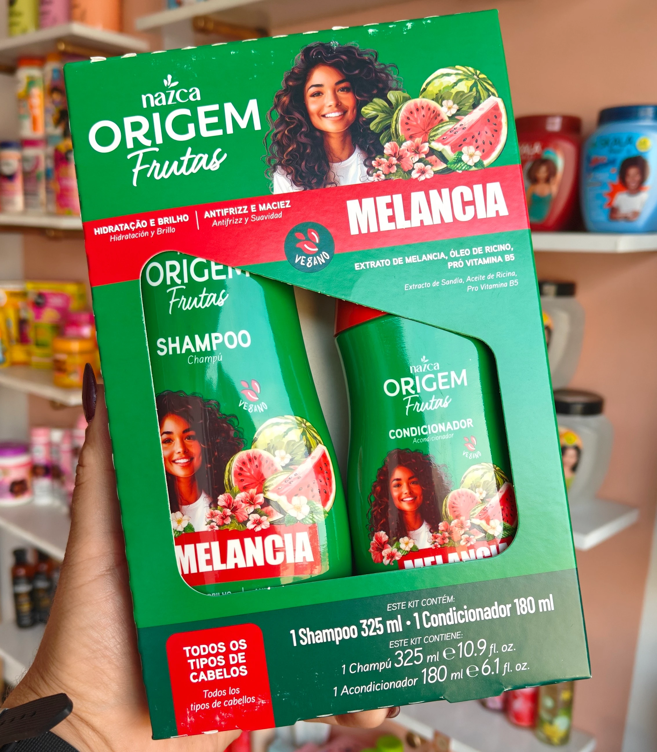 Kit de shampoo y acondicionador Melancia