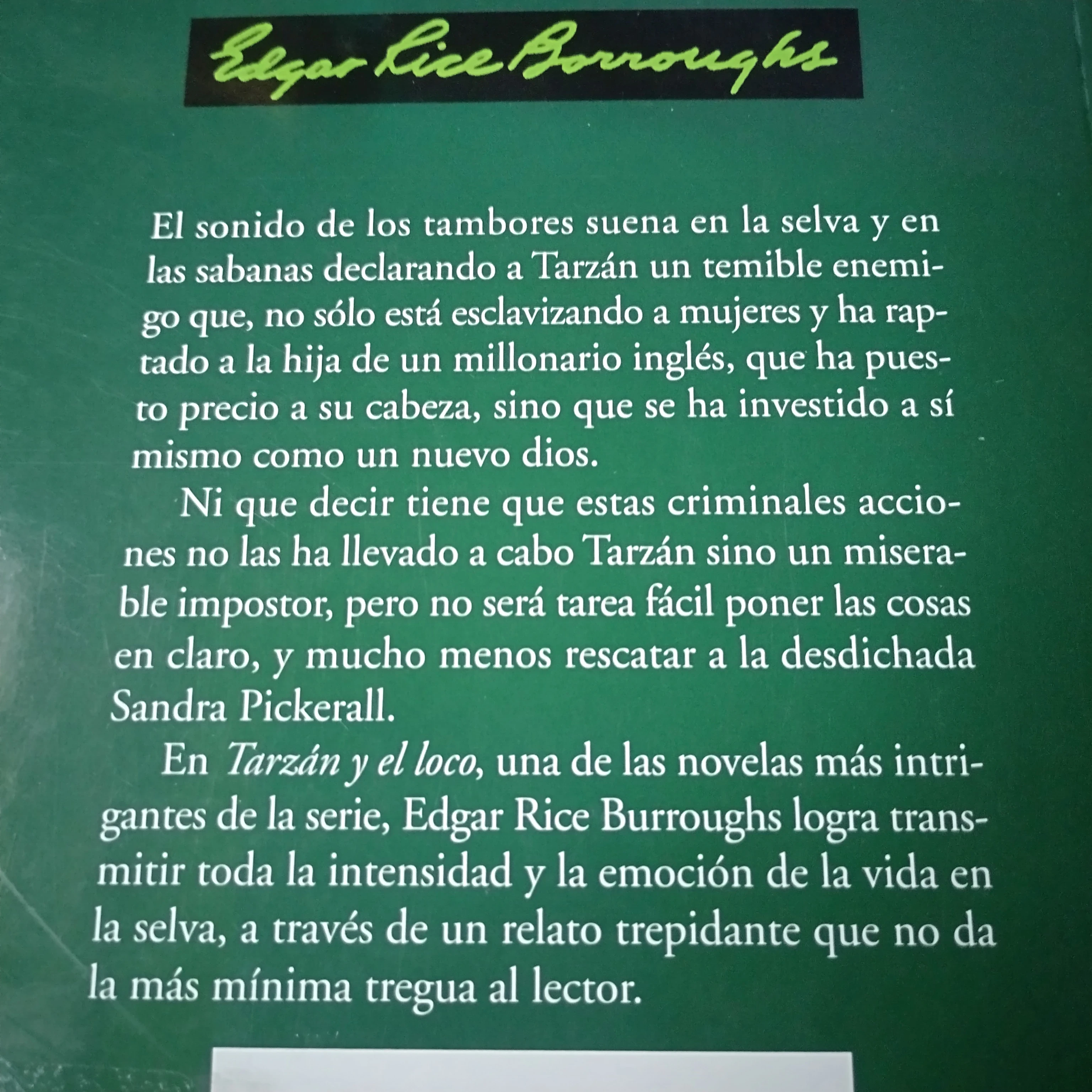Tarzan y el loco Edgar Rice Burroughs nuevo 2
