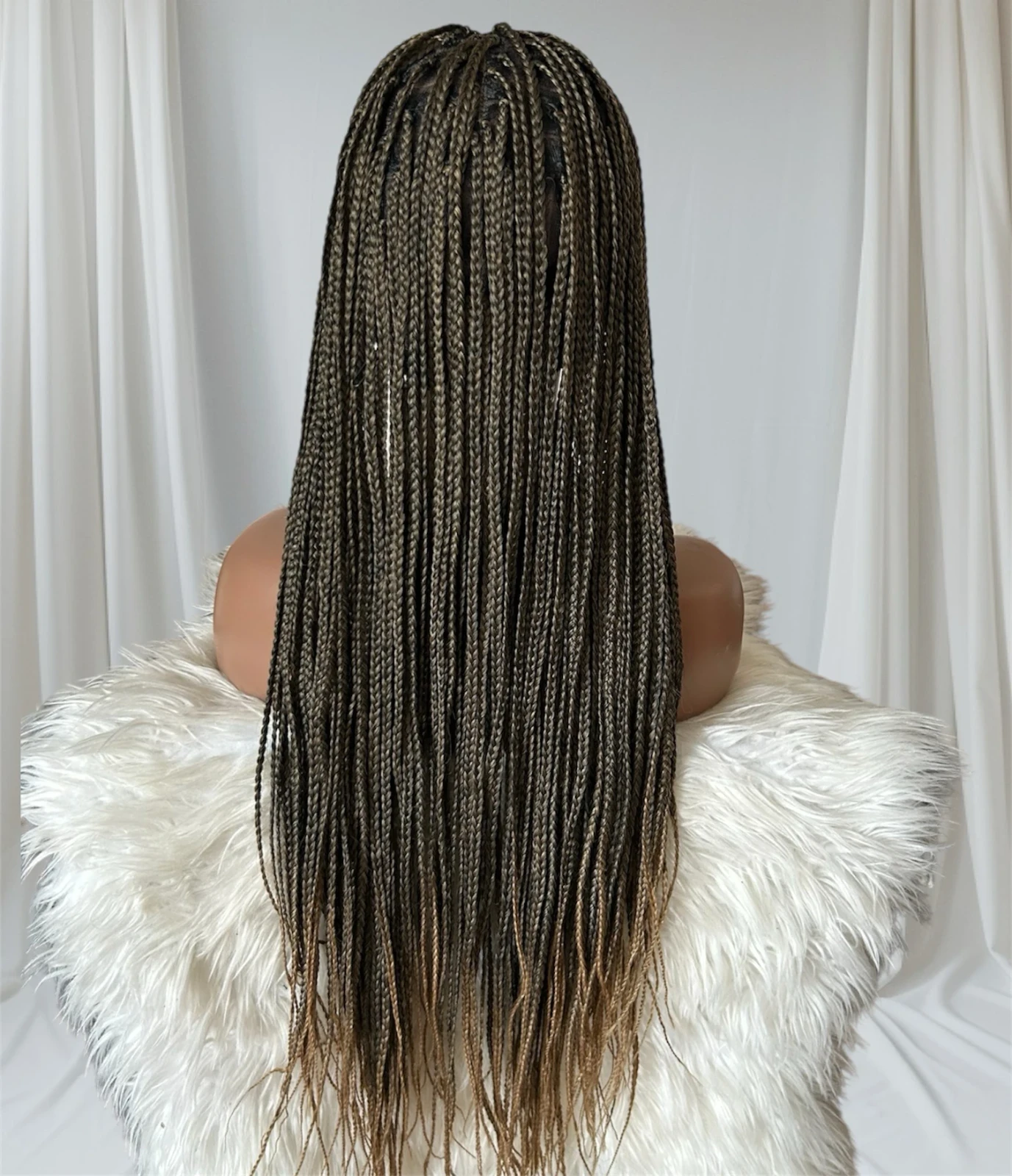 Peluca de trenzas chocolate 36”  3