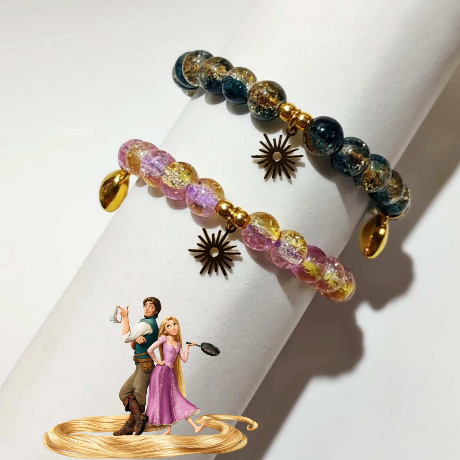 Dúo Pulseras de Rapunzel y Flynn Rider