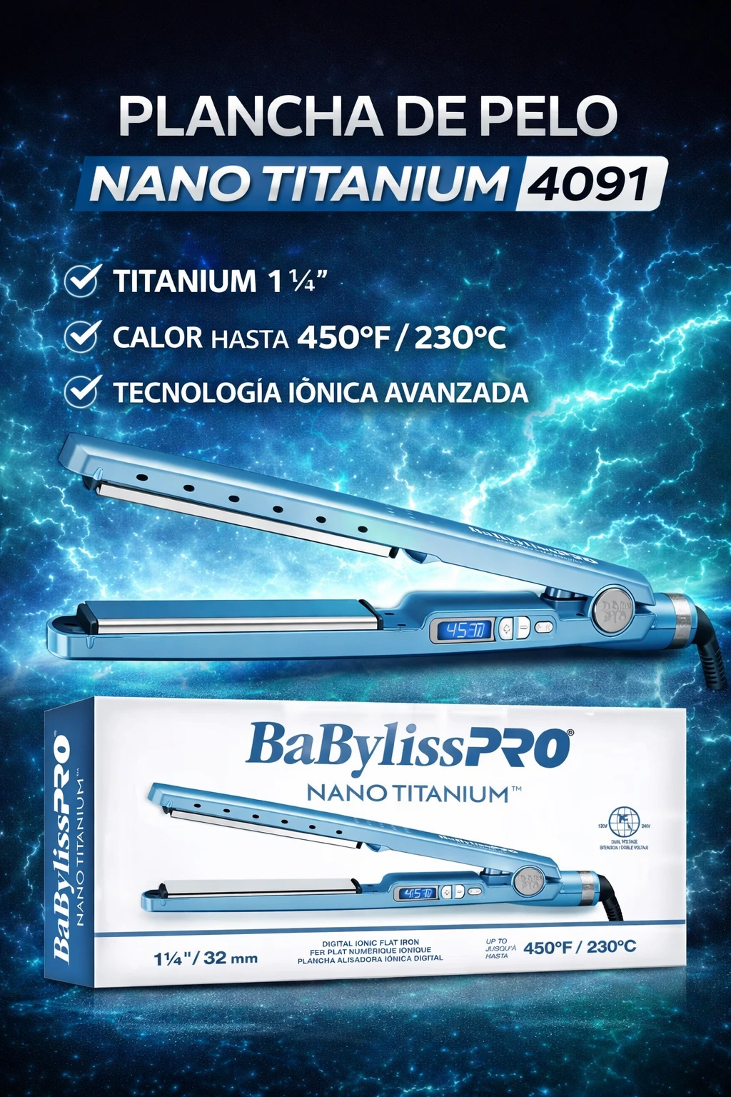 Planchita de pelo Babyliss Pro 4091