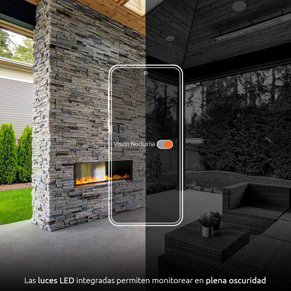 Cámara exterior 2K WiFi con lámparas  3
