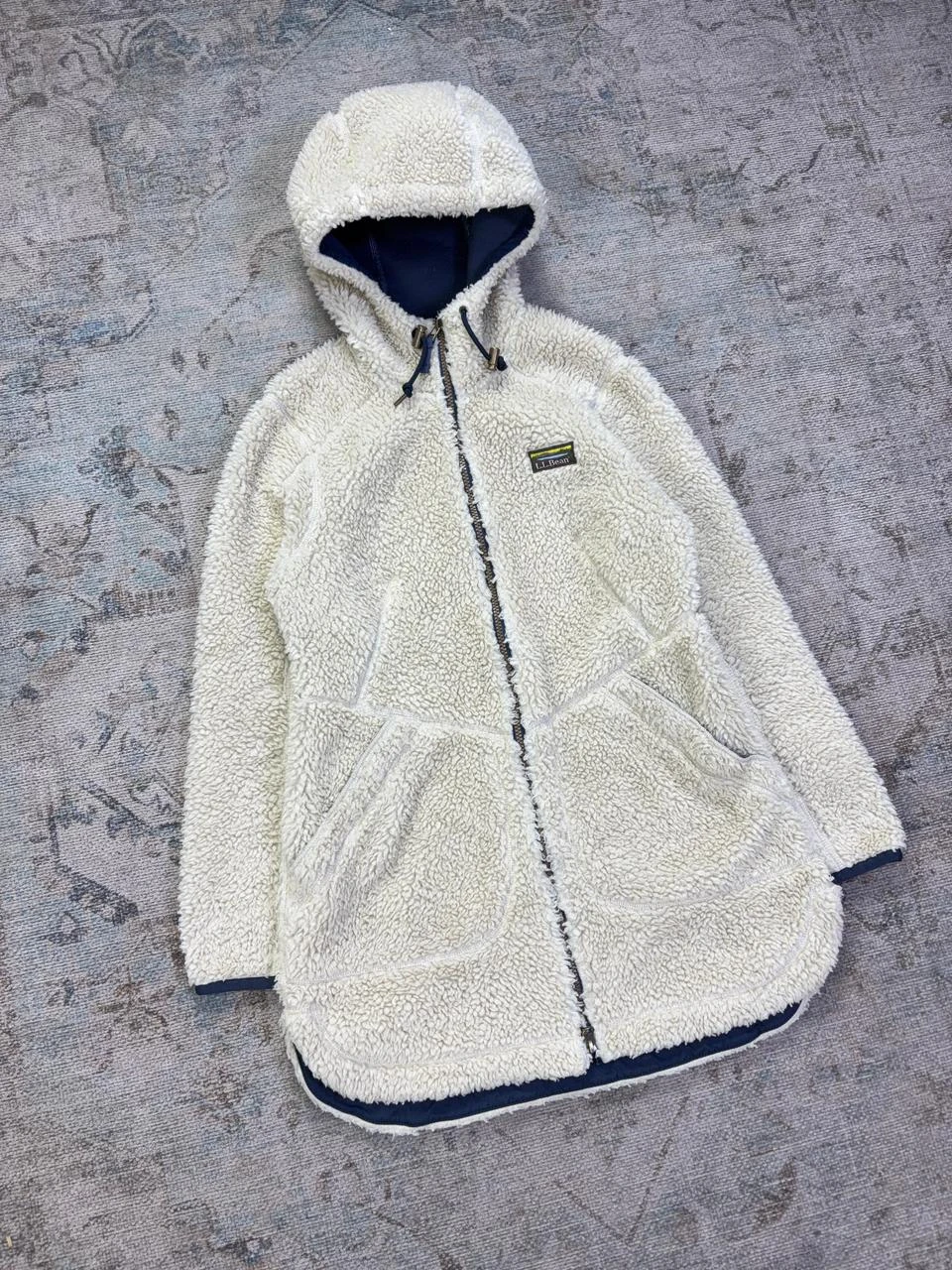 L.L.BEAN SHERPA FLEECE LONG COAT JACKET 2
