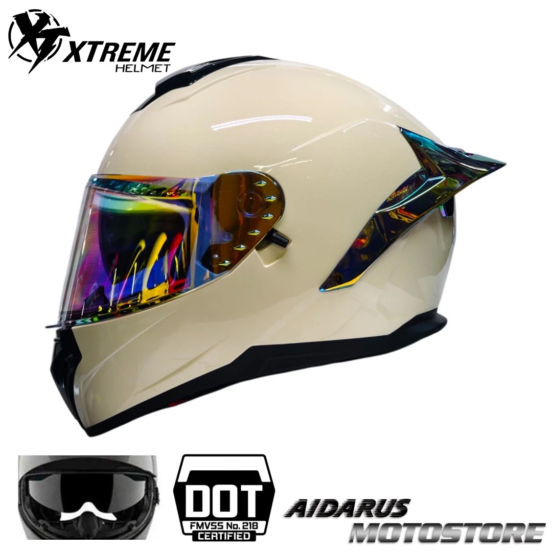 CASCO XTREME WT613 BLANCO VISOR IRIDIUM DIA NOCHE