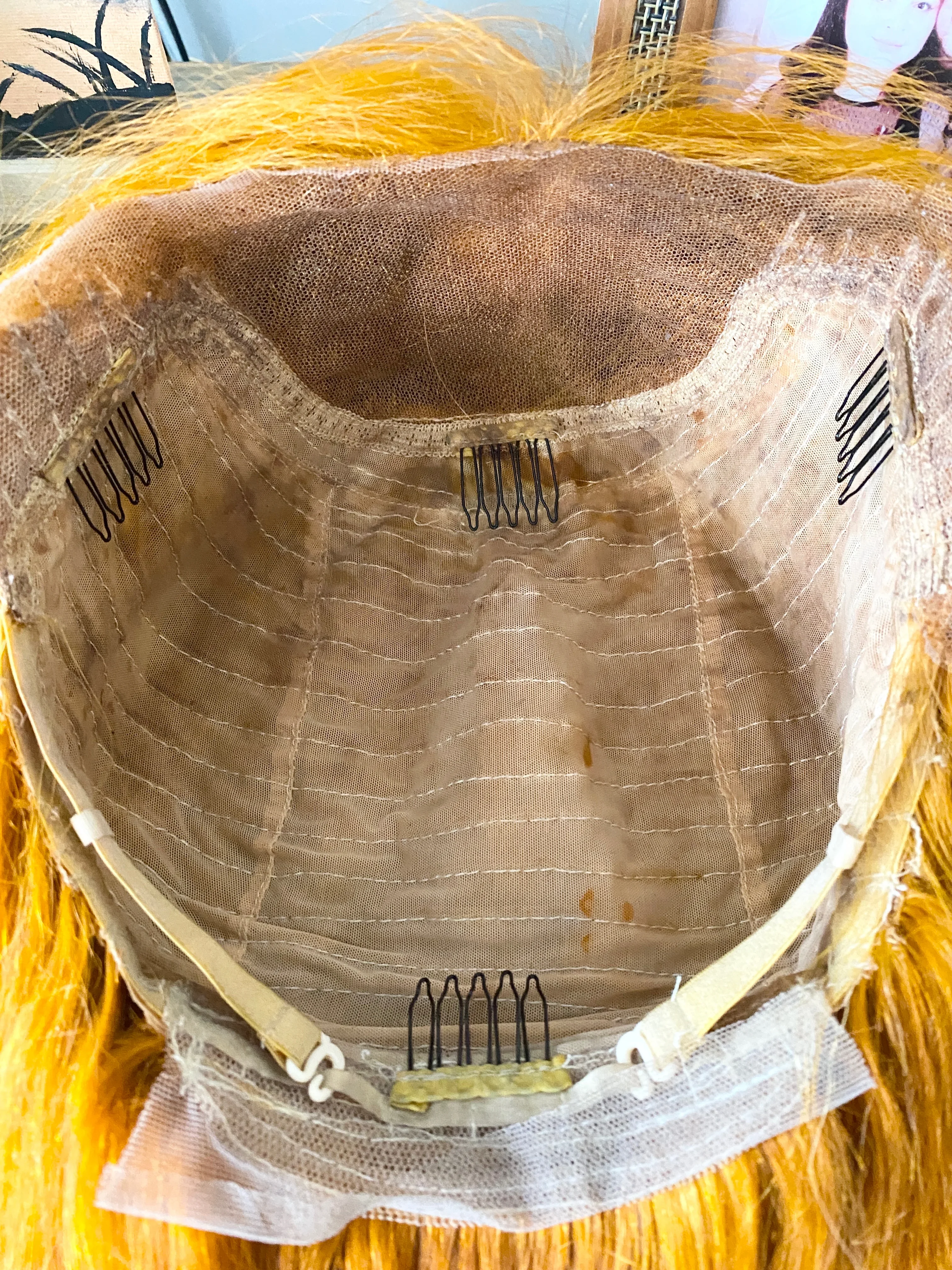 Peluca cobriza naranja 12” 5