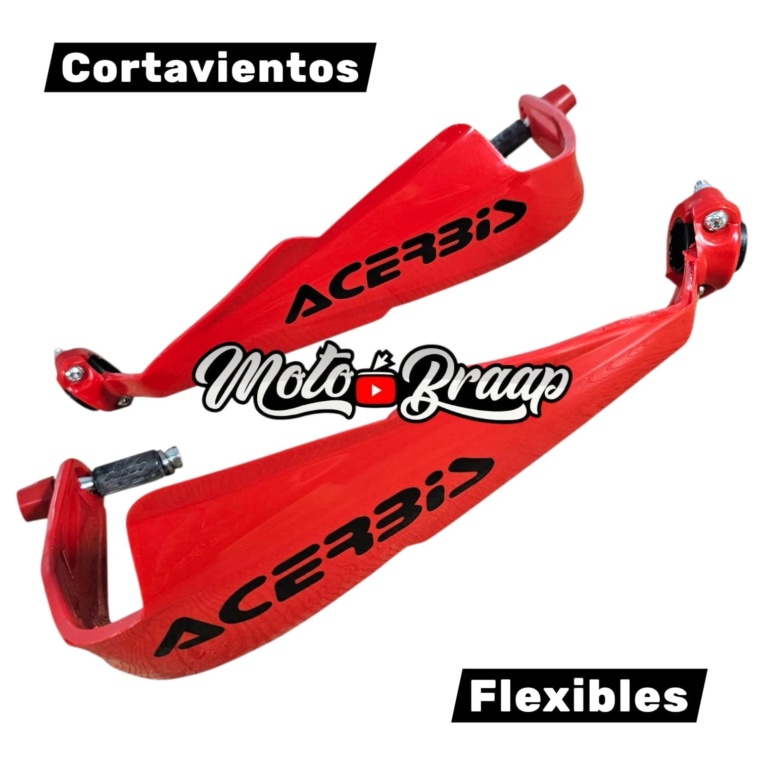 Cortavientos tipo Acerbis flexibles rojo