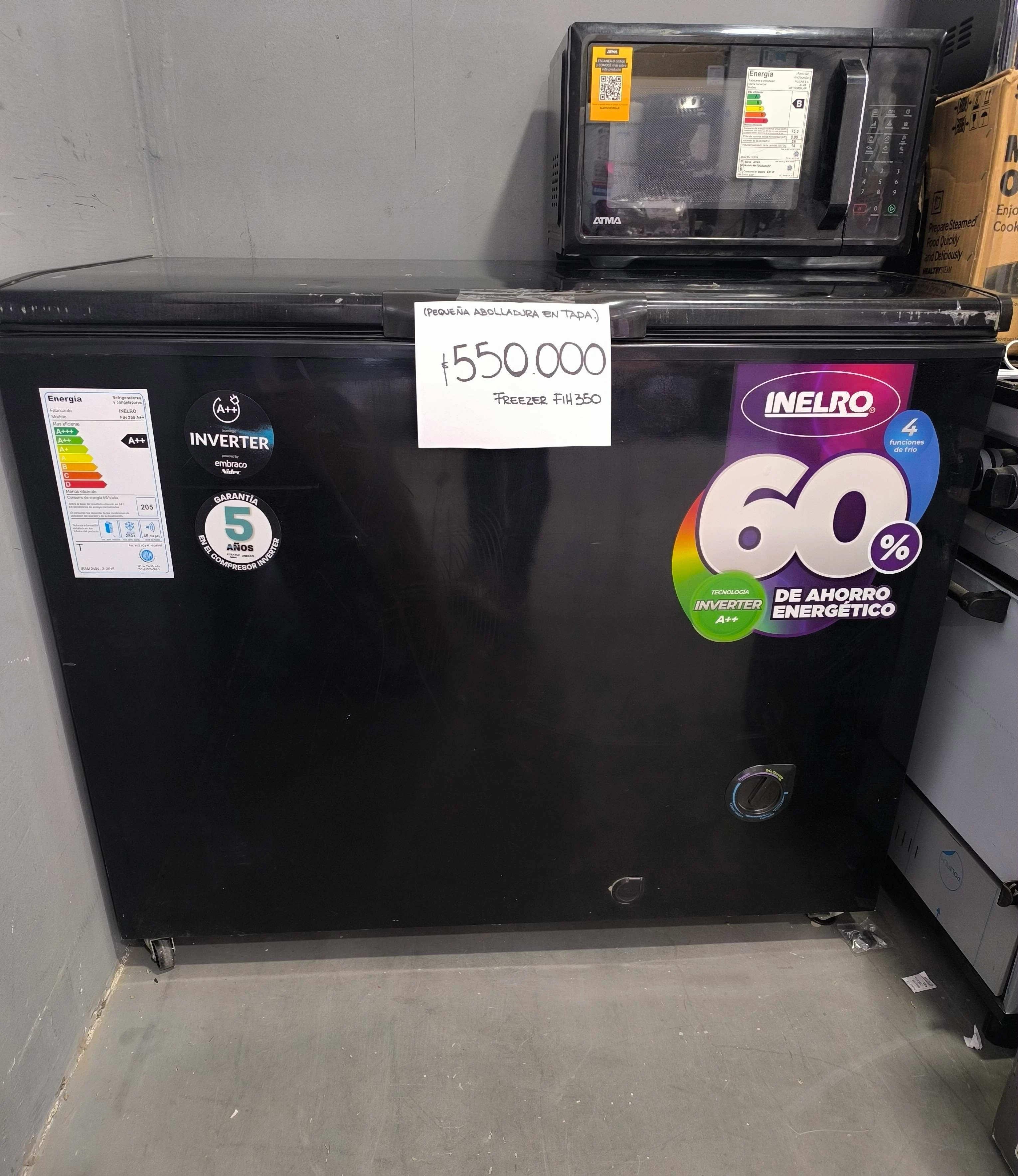 Outlet Freezer INELRO fih 350 black tapa ciega 2