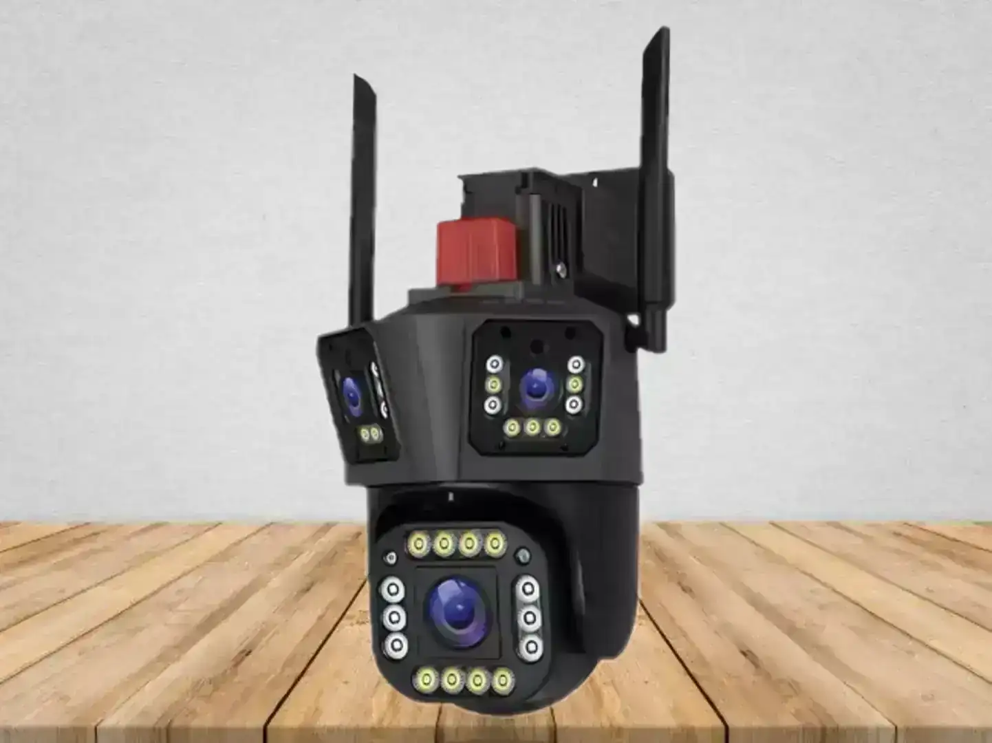 Cámara de Seguridad WiFi 2MP - Triple Lente (2 - Fijas + 1 - 360°) | IP67