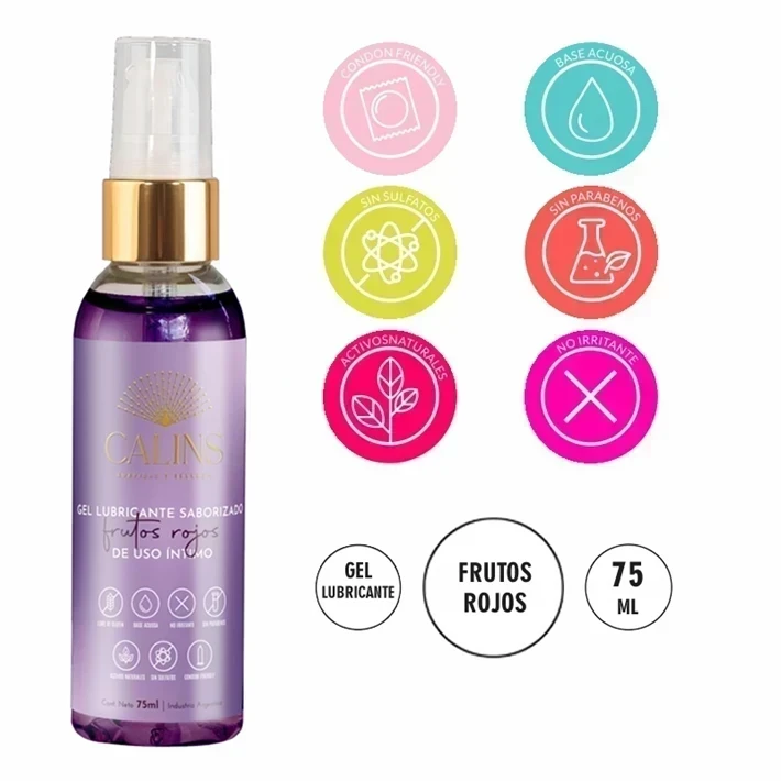 Gel Frutos Rojos 75ml Calin Saborizado