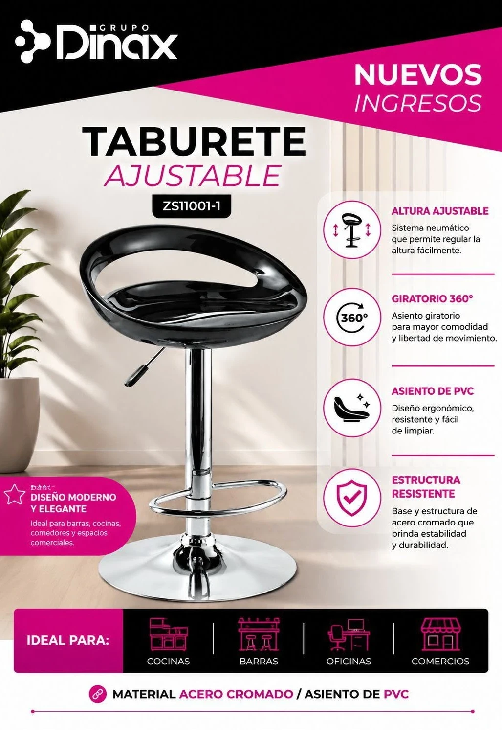 BANQUETAS TABURETE*  _desayunador_  Combo x2