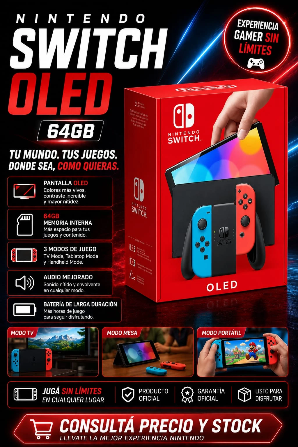 Nintendo Switch Oled 64GB