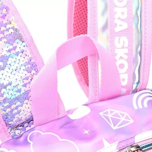 Mochila Matelasse Rosa Con Llavero 18" Pink Fantasy 37610 6