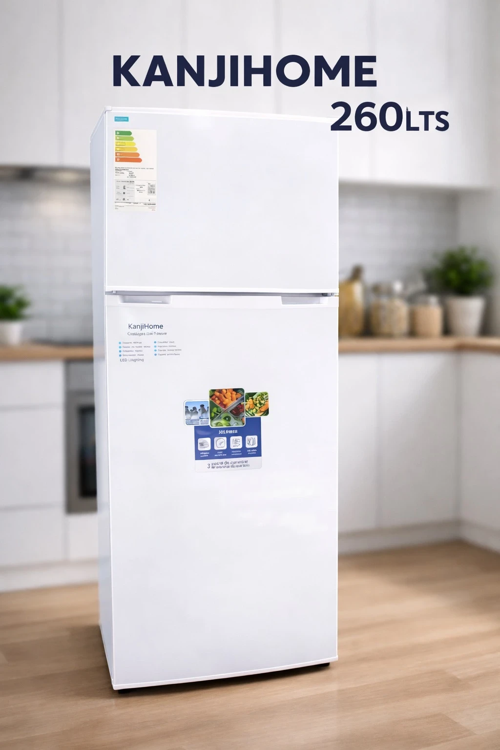 HELADERA KANJIHOME 260LTS C/FREEZER BLANCA 