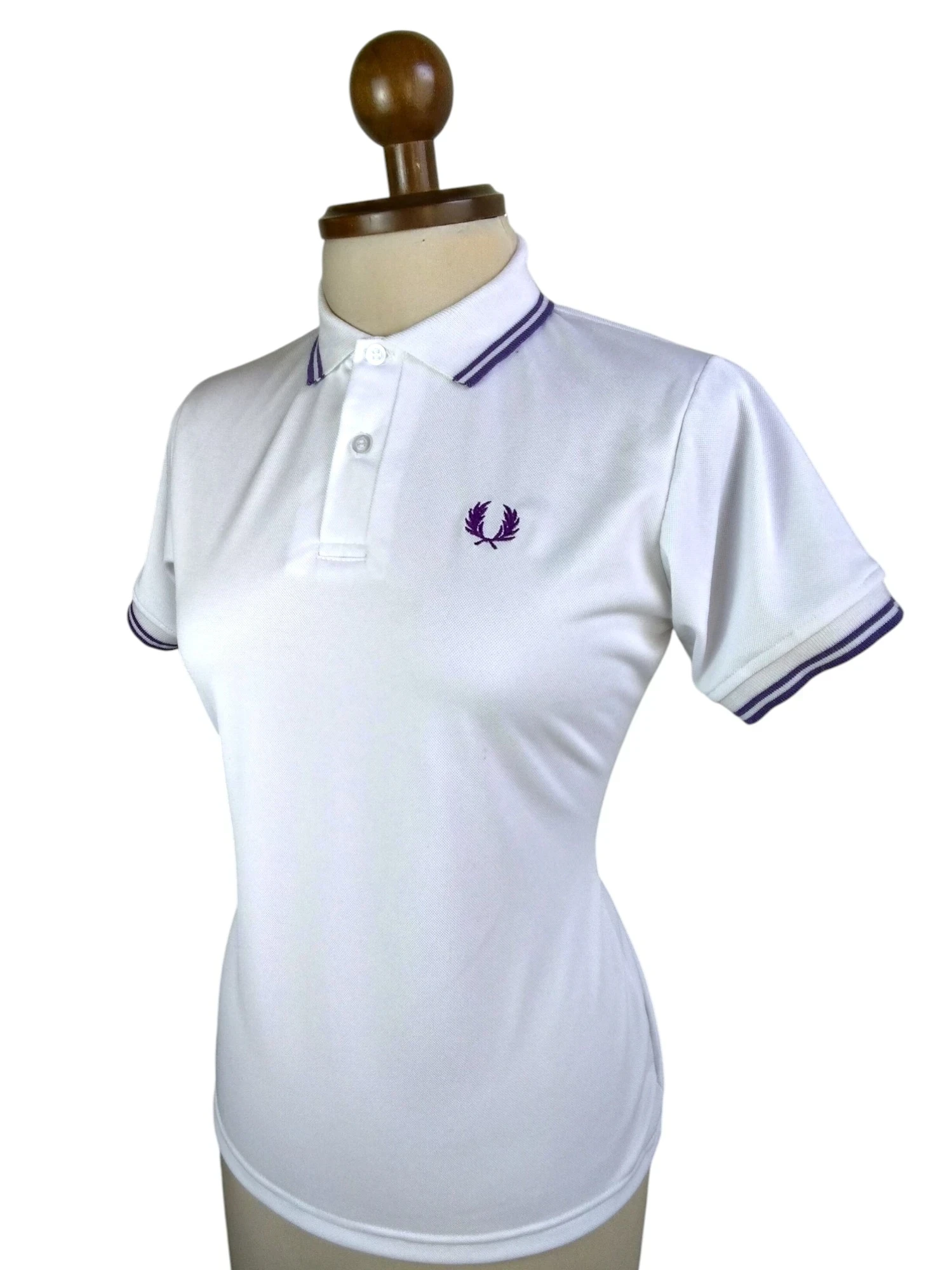 Camisa polo blanca mujer  2
