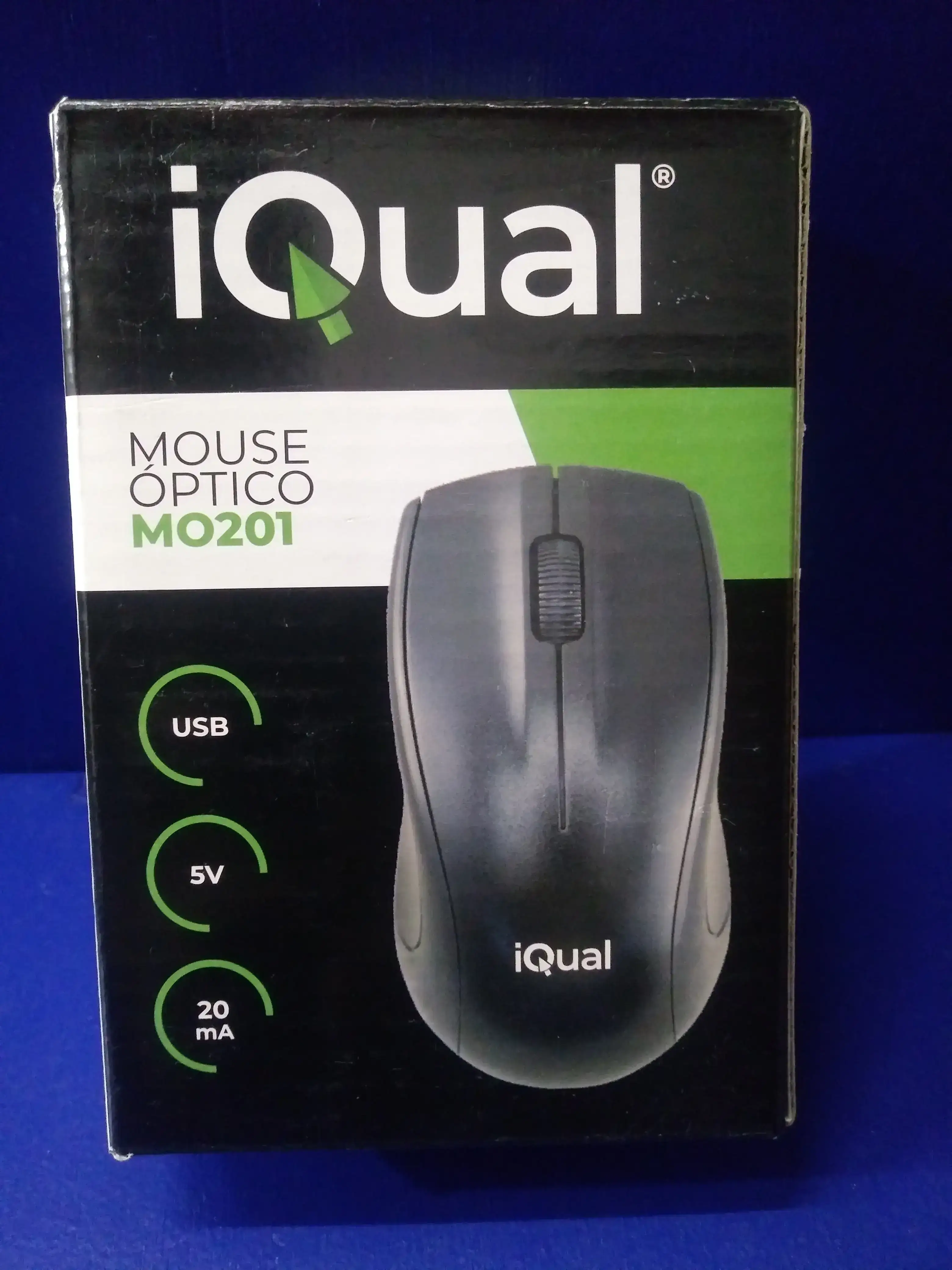 Mouse optico iqual Mo201 Pc. Netbook. Noteboook usb negro