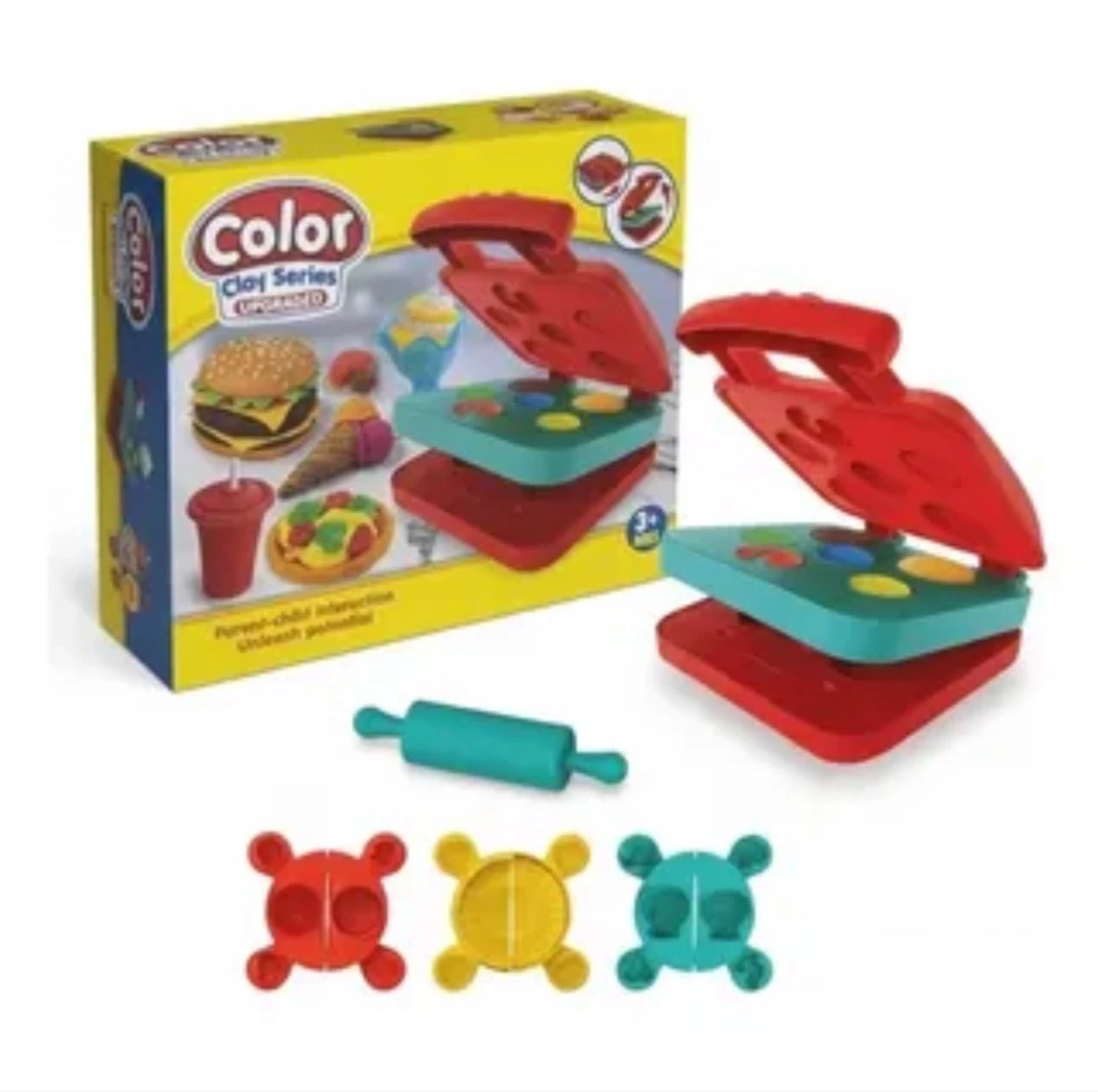 Juego de Plastilina Máquina de Waflera y Comiditas con Moldes y Accesorios 4