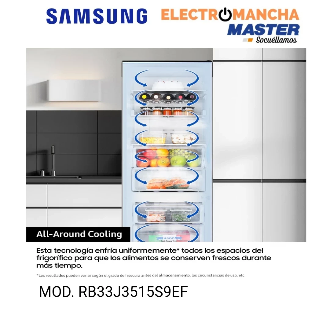 FRIGO COMBI SAMSUNG RB33J3515S9EF INOX. NF CLASE E 5