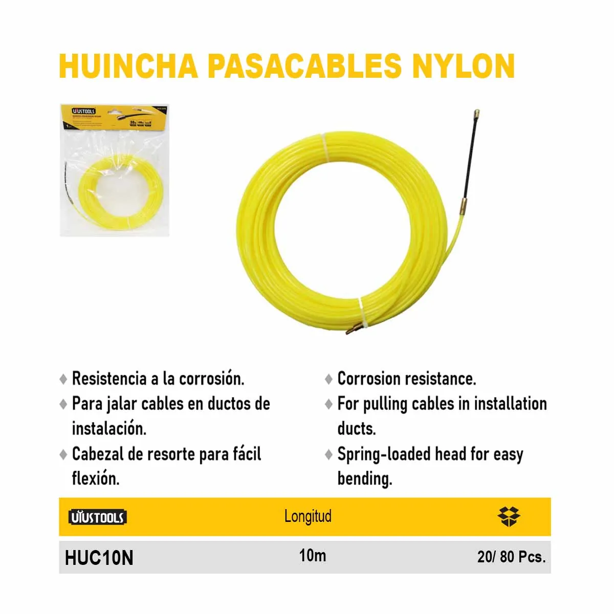 HUINCHA PASACABLES NYLON UYUST 10M