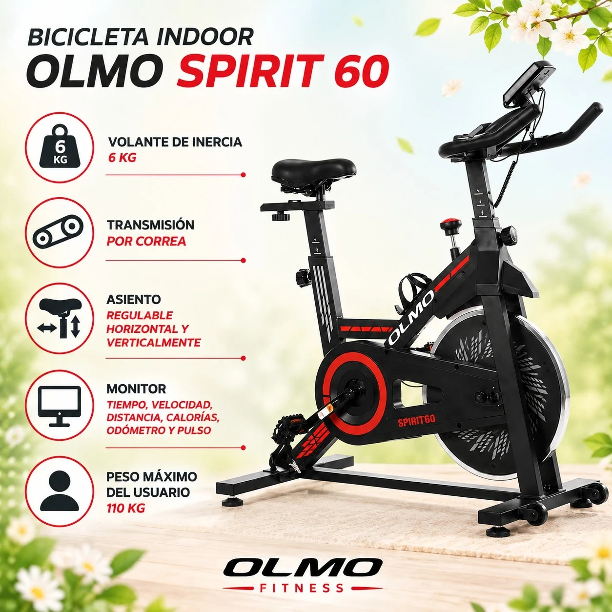 BICICLETA MAGNÉTICA FIT INDOOR SPIRIT 60