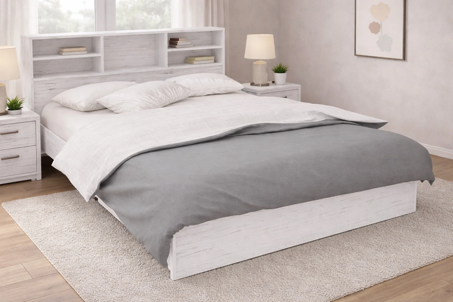 CAMA 2 PLAZAS ORLANDI VENECIA C/RESPALDO REPISA
