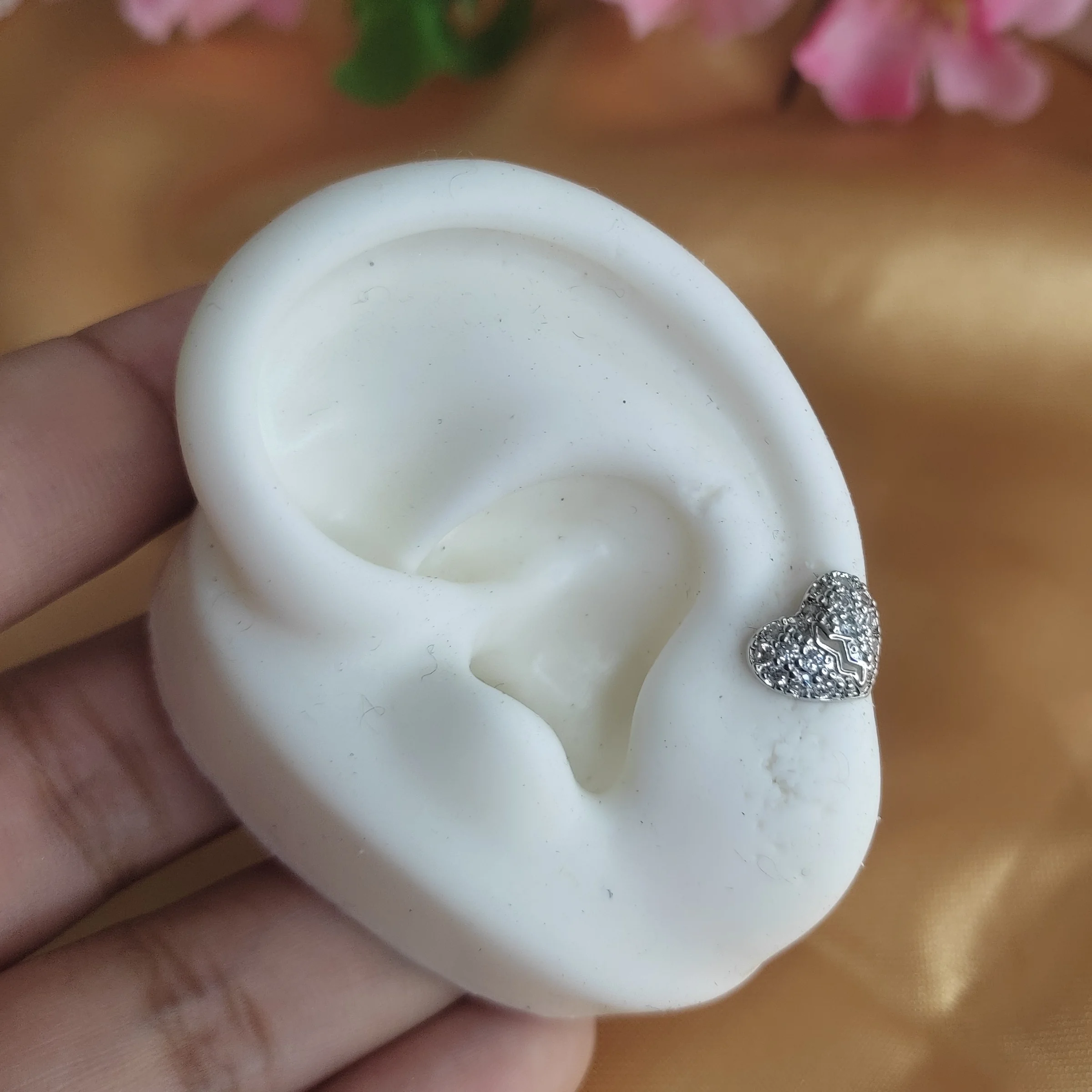 TOPO CORAZON SILVER