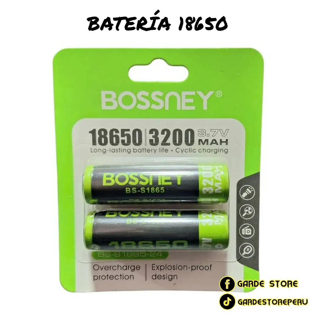 BATERÍA BOSSNEY 18650  3.7v