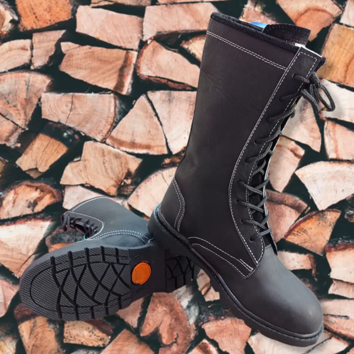 Botas de piel, color negro mate 3