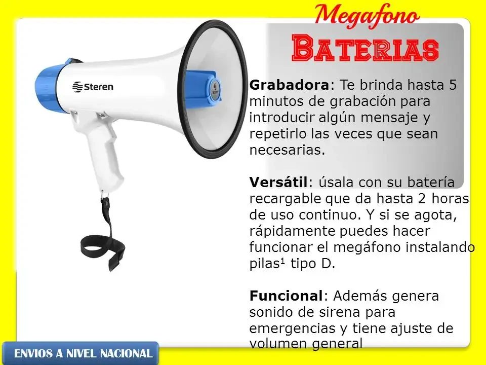 Megafono recargable 