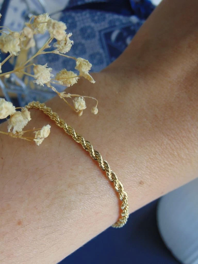 PULSERA RODIO DOR LAZO TALLA L 2MM | 18CM LARGO 2