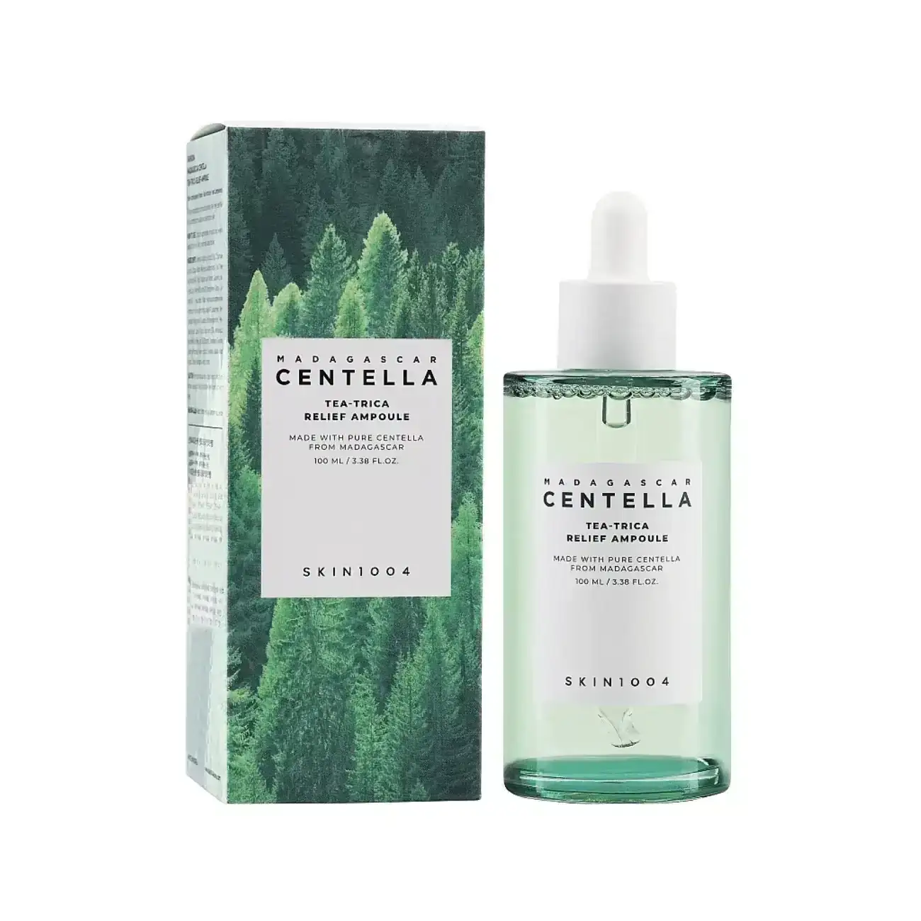 Madagascar Centella Tea-Trica Relief Ampoule 100 ml - SKIN1004 | Suero para Piel Grasa y Antiacné