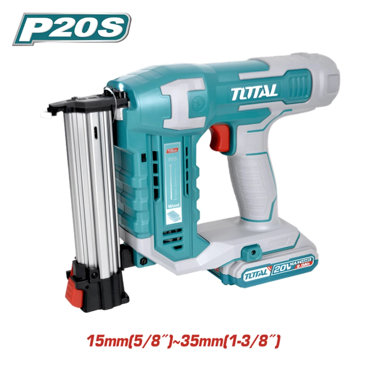 TCBNLI3508 Clavadora inalámbrica 20v 15mm-35mm + 1 batería y cargador total 2