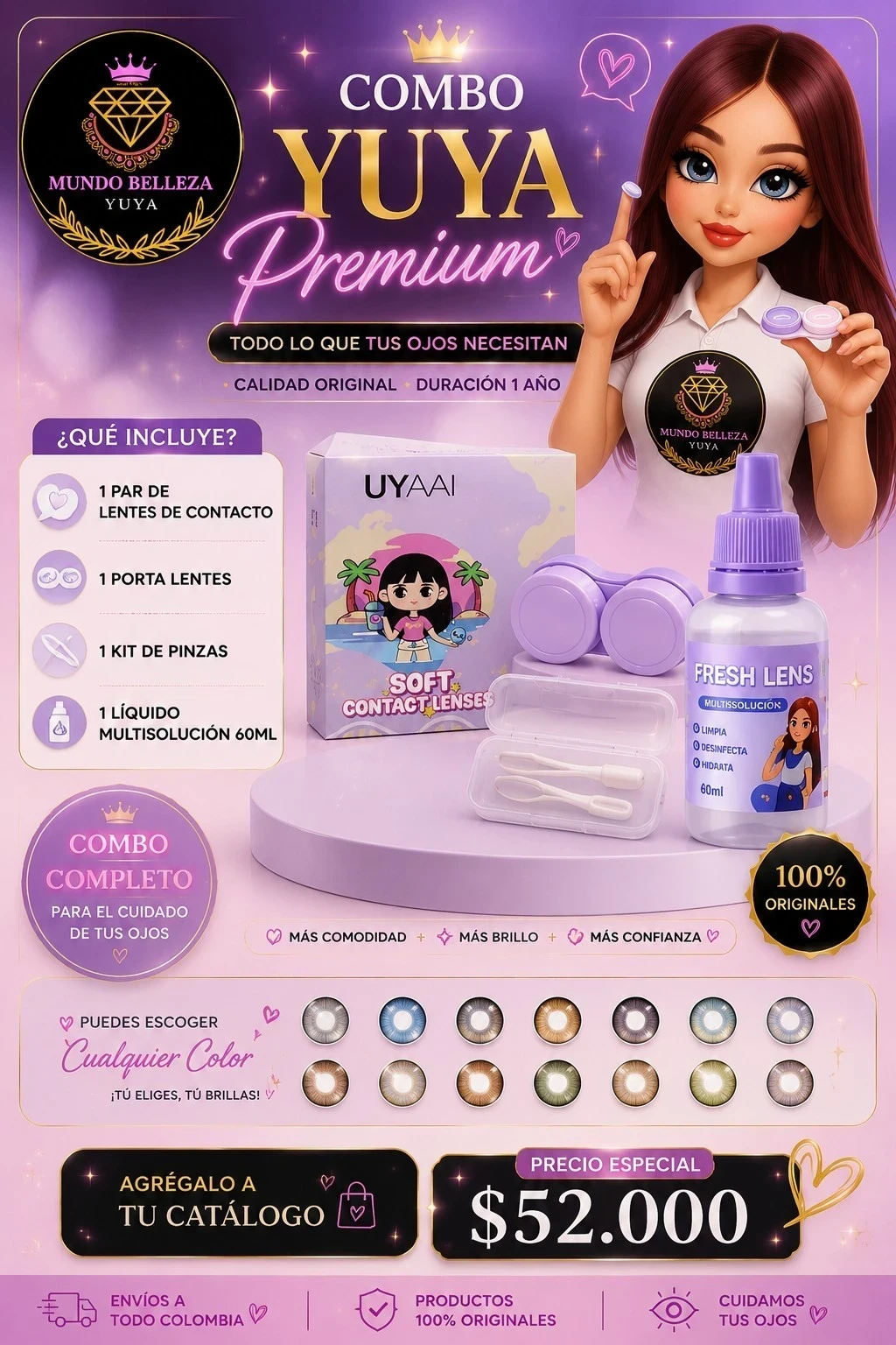 COMBO YUYA PREMIUM LENTES DE CONTACTO 