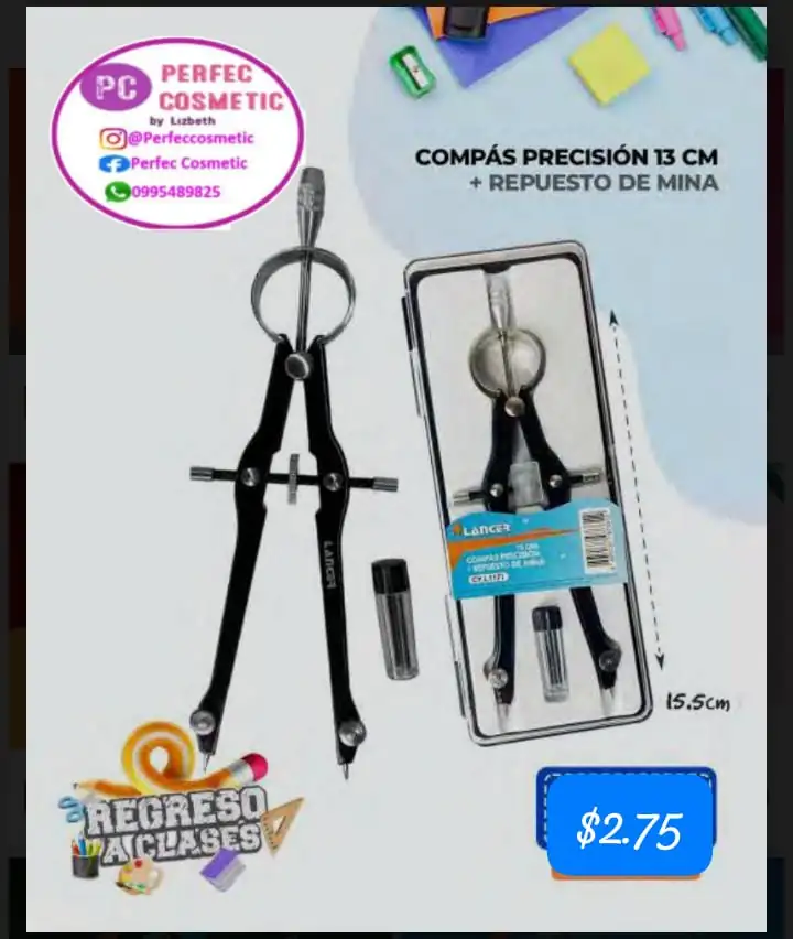 Compas precision + repuesto de minas 