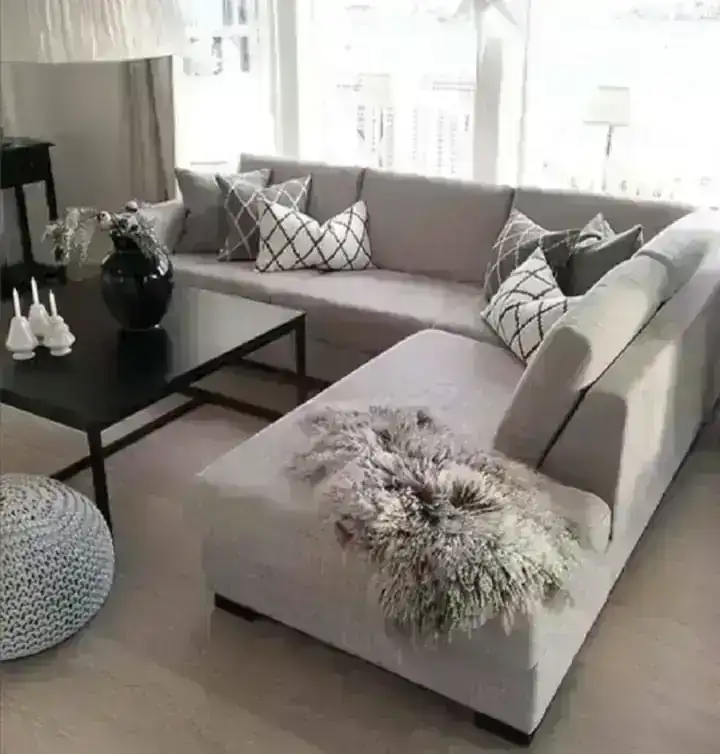 Sala en L Estilo Moderno 