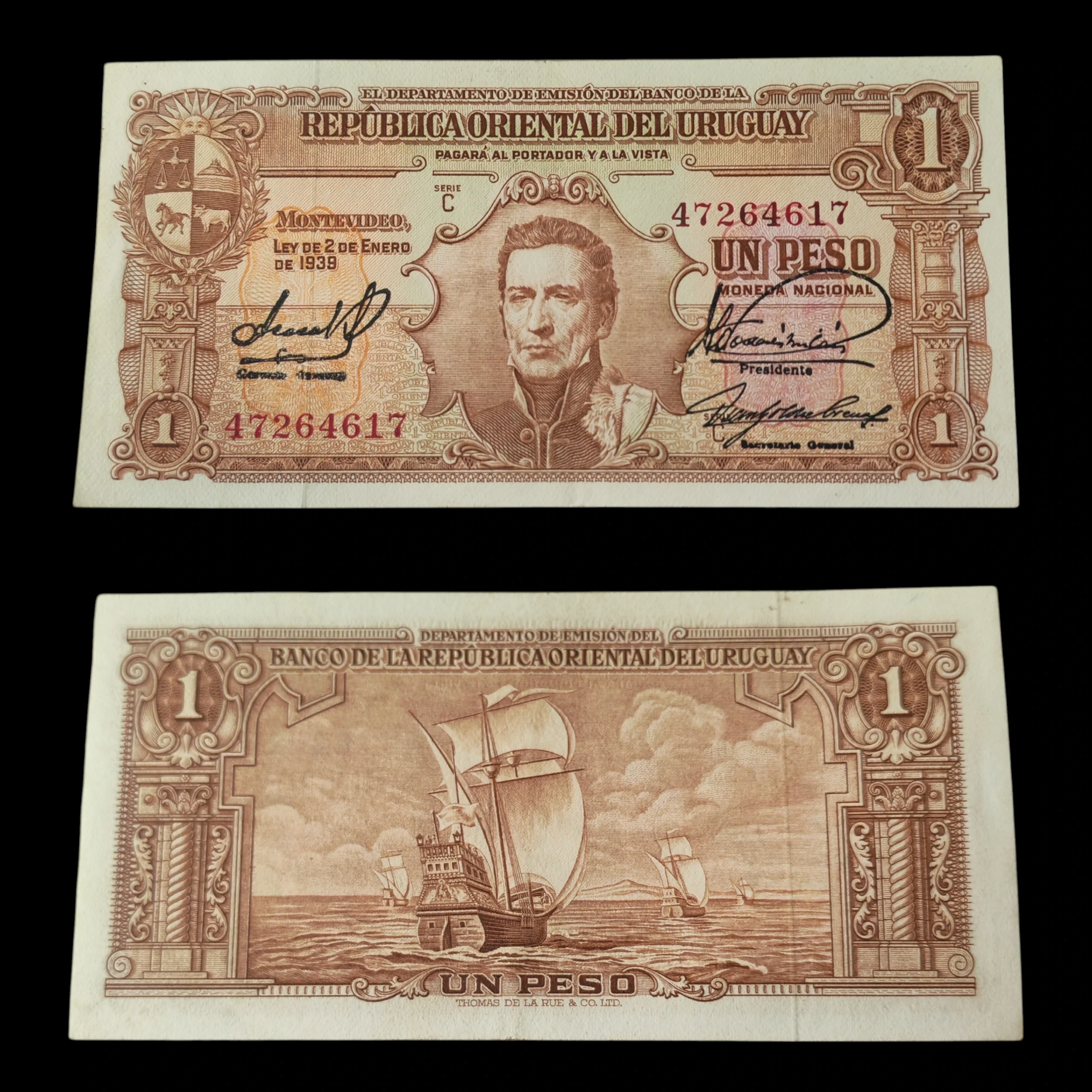 ° Uruguay 1 peso Aunc