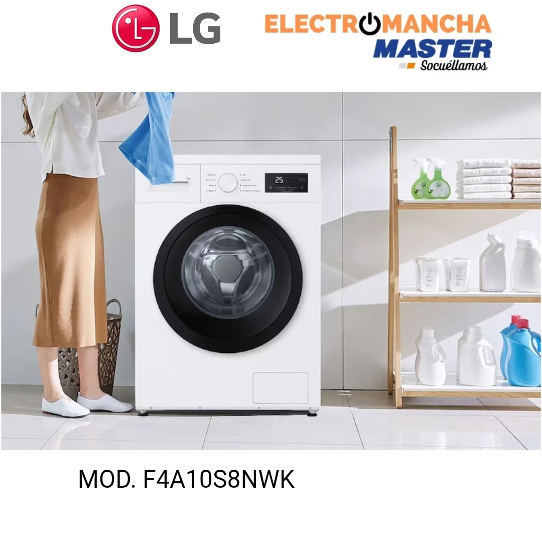 LAVADORA LG F4A10S8NWK 8 KILOS 1400 RPM. SLIM CLASE A  6
