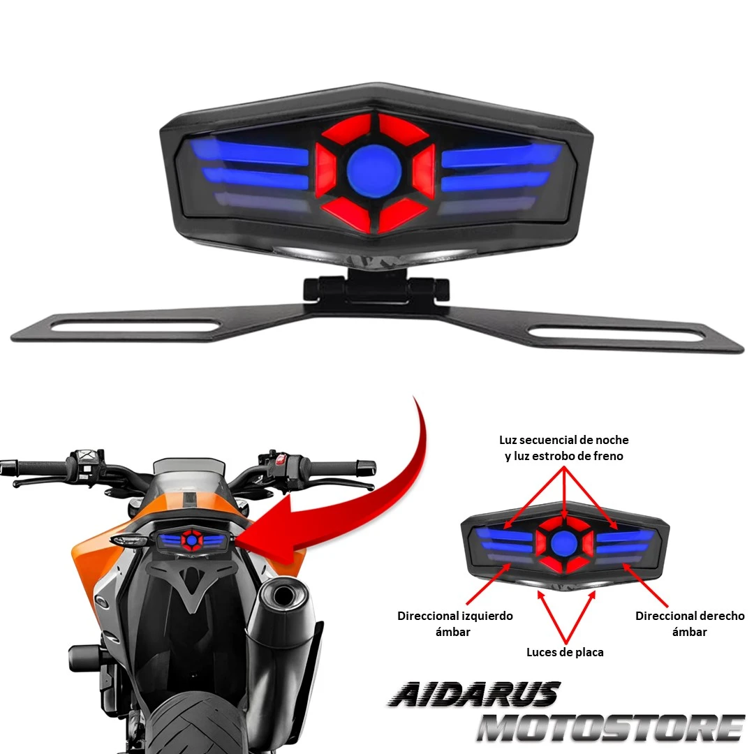 FARO LED STOP CON SOPORTE PORTA PLACA