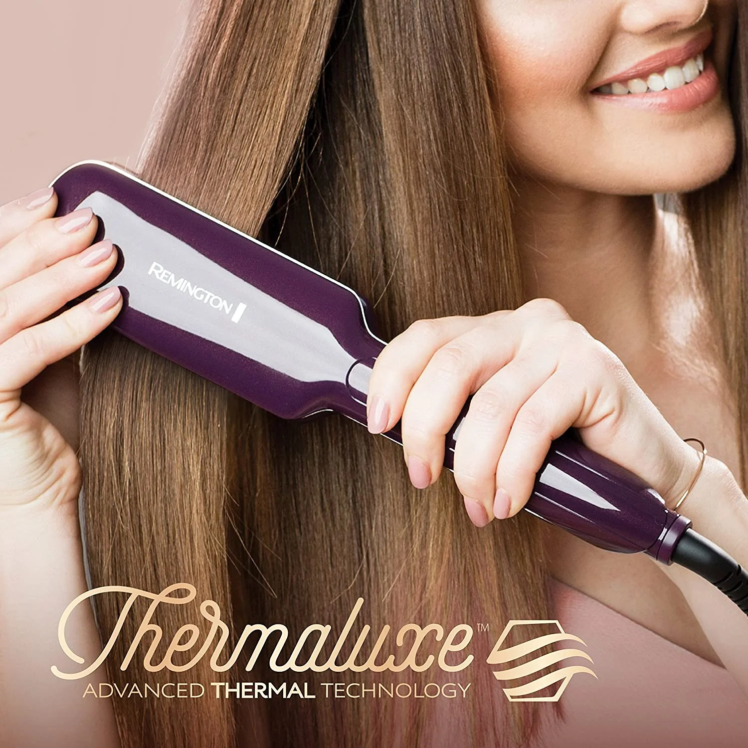 Plancha plana de 2 pulgadas REMINGTON con tecnología térmica avanzada Thermaluxe color morado 4