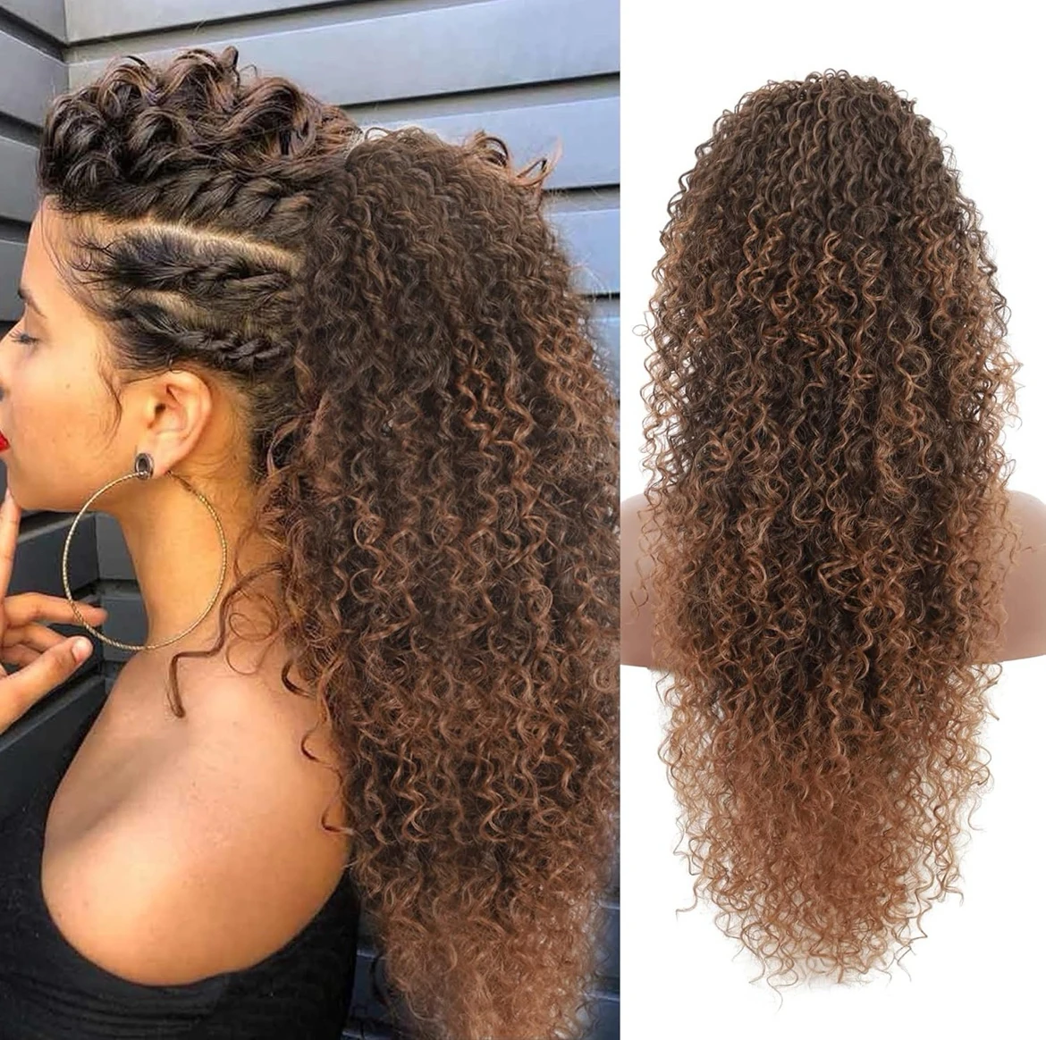 Cola Afro rizada 20 pulgadas 