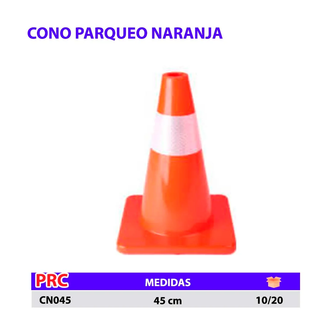 CONO PARQUEO NARANJA 45 cm 