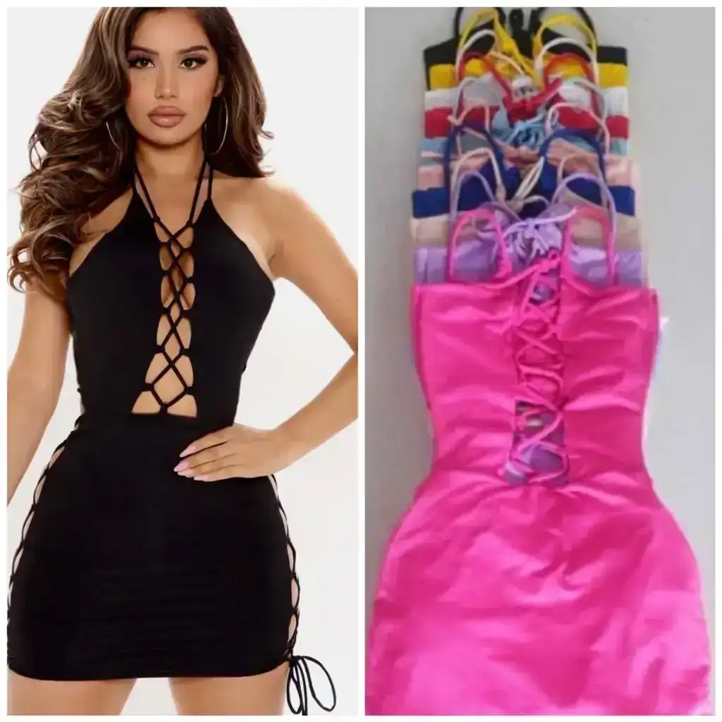 Vestido corto ajustable en piernas y busto 2