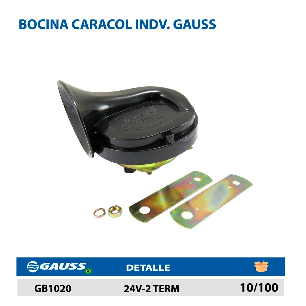 BOCINA CARACOL INDV. GAUSS 24V-2 TERM