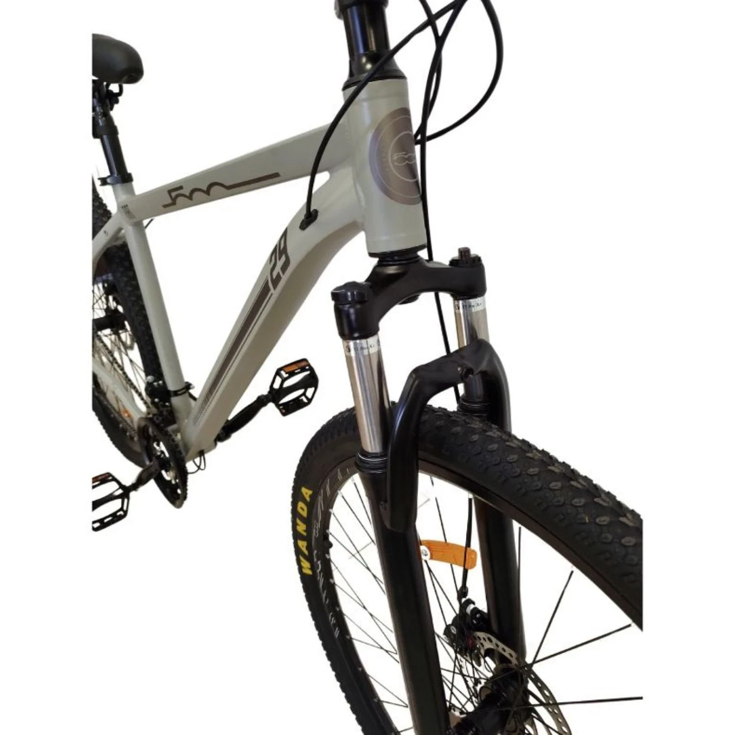 Bicicleta MTB Rodado 29 Fiat 500 21 Velocidades Shimano GRIS CLARO TALLE M 2