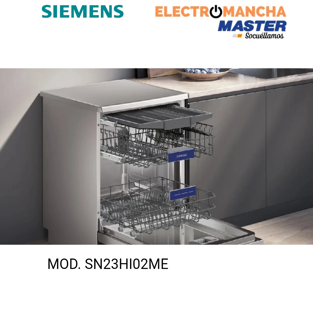 LAVAVAJILLAS SIEMENS IQ300 SN23HI02ME INOX 14 CUB. CLASE D  8