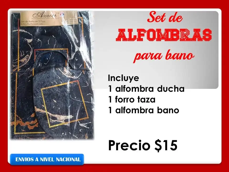 Set de alfombras para baño  2